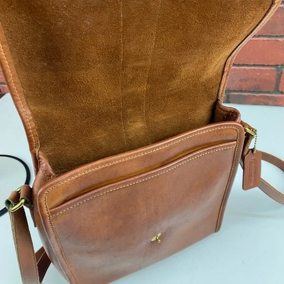 Coach Vintage Brown‎ Leather Crossbody Bag - Picture 10 of 15